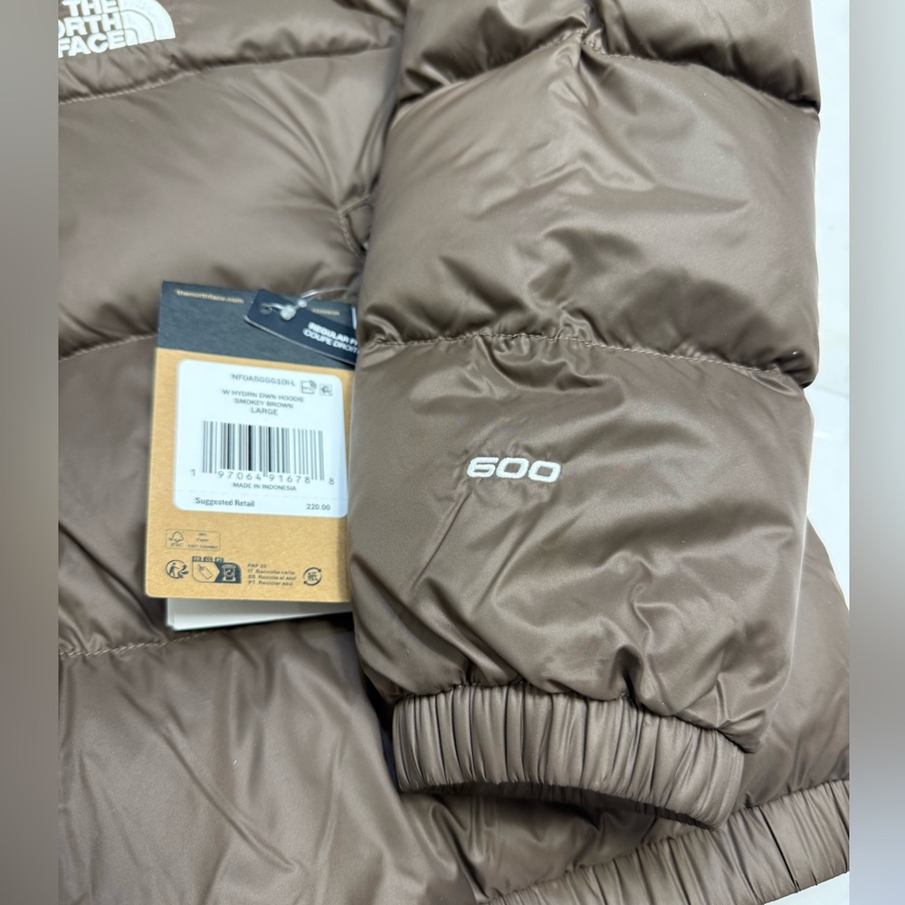The North Face Brown Hooded Puffer Jacket NWT - Picture 11 of 16